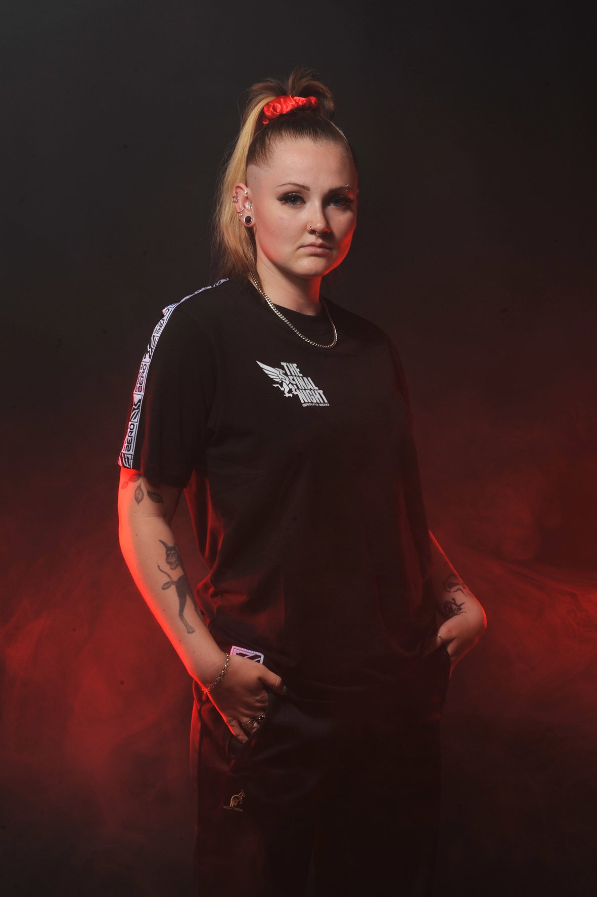 Ground Zero line-up t-shirt with taping The Final Night | black