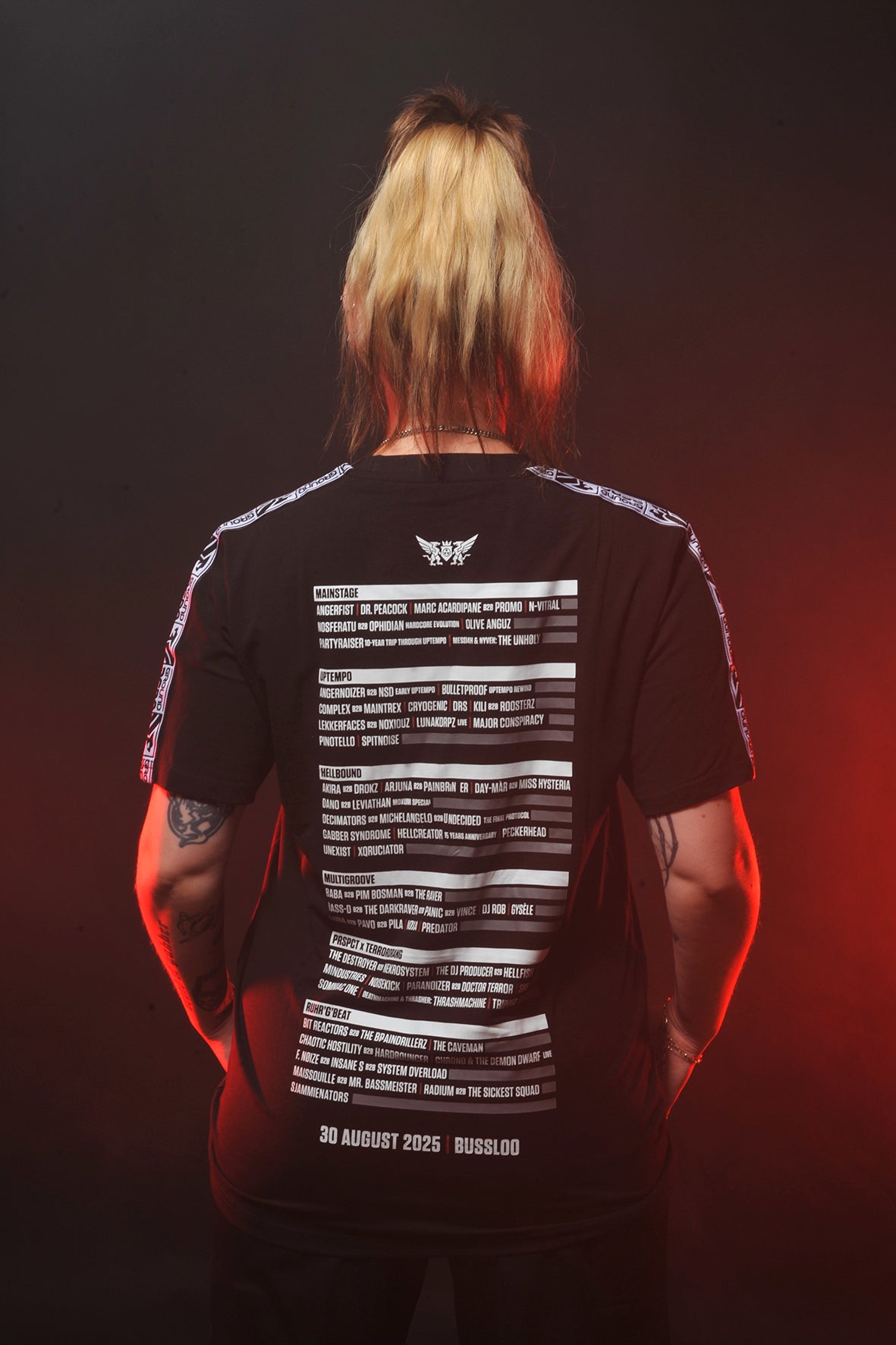 Ground Zero line-up t-shirt with taping The Final Night | black