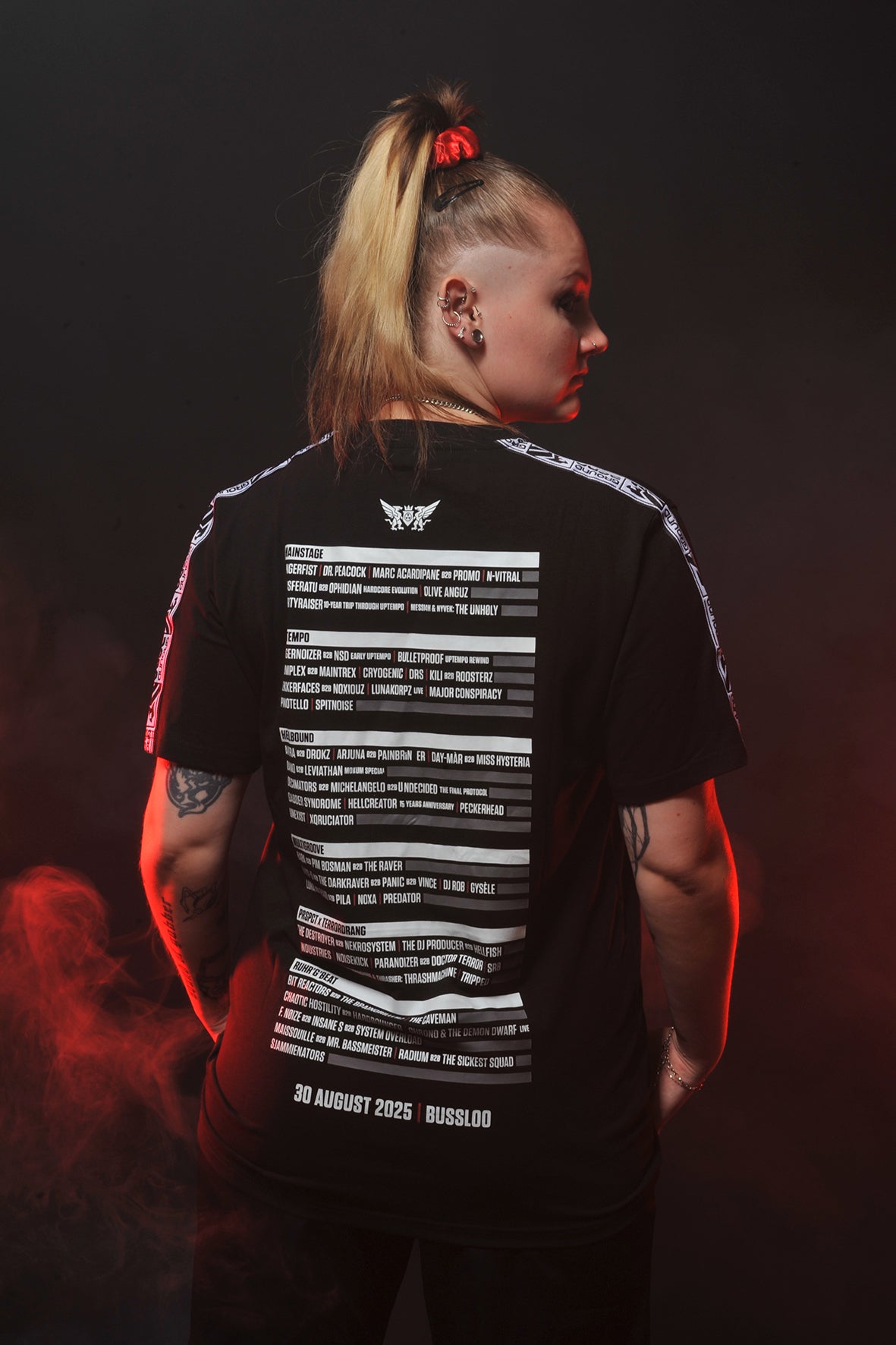 Ground Zero line-up t-shirt with taping The Final Night | black