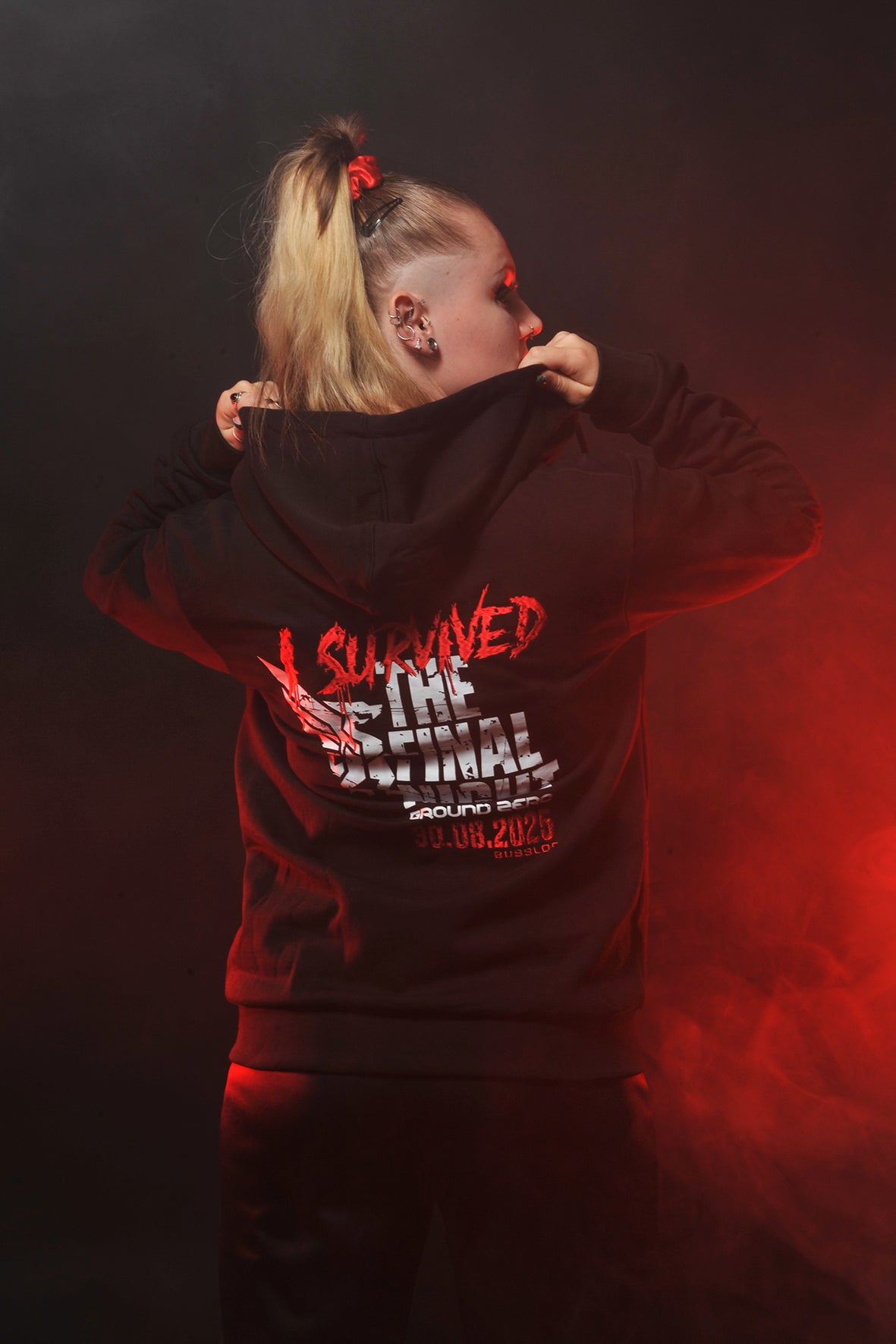 Ground Zero I Survived The Final Night hooded zip | black