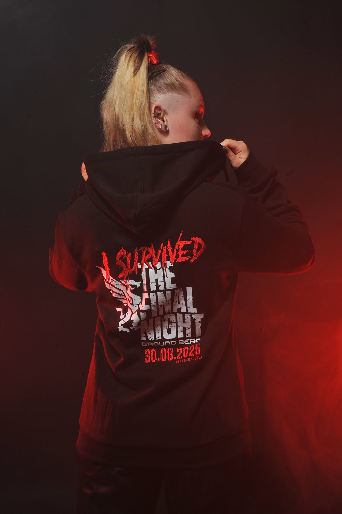 Ground Zero I Survived The Final Night hooded zip | black