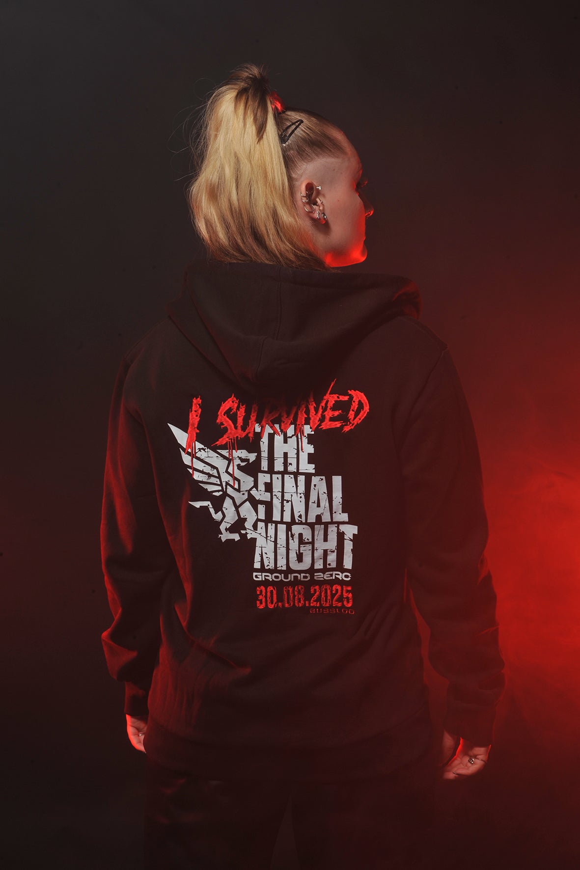 Ground Zero I Survived The Final Night hooded zip | black