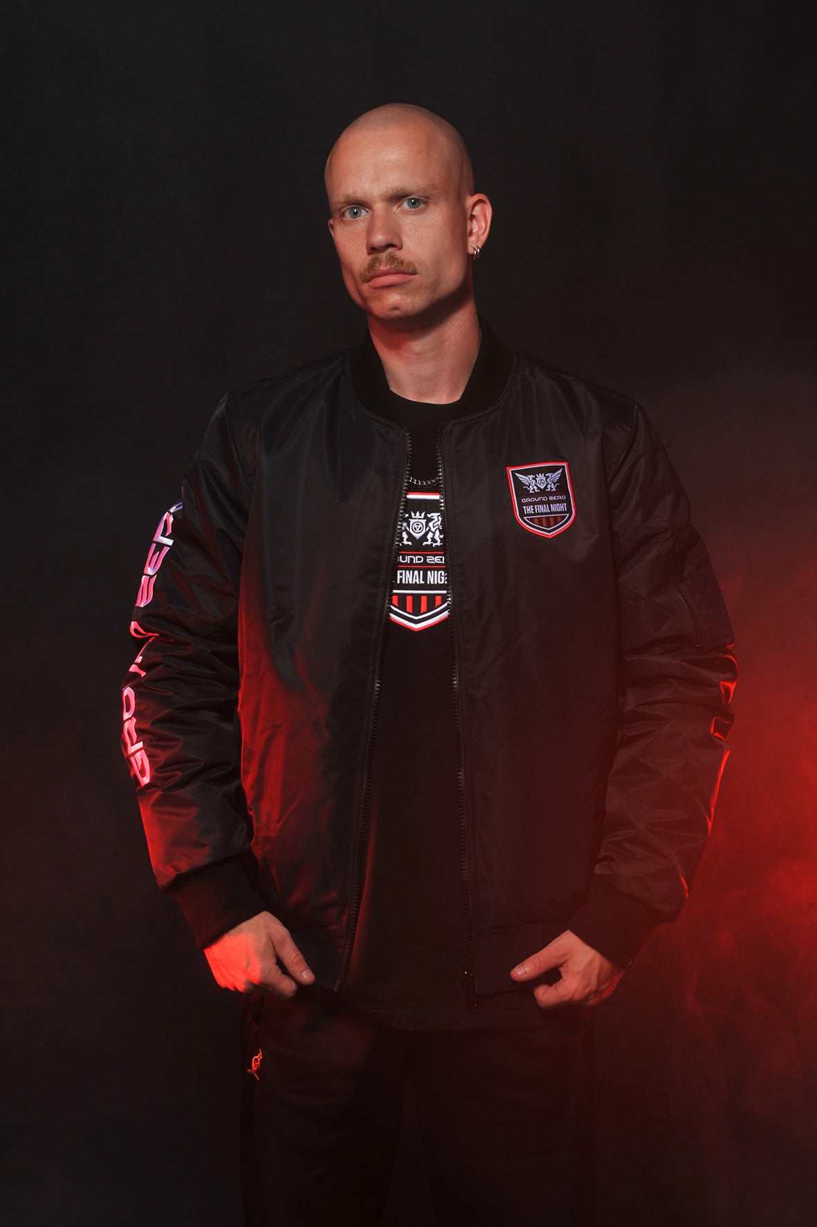 Ground Zero reversible bomberjack The Final Night | black