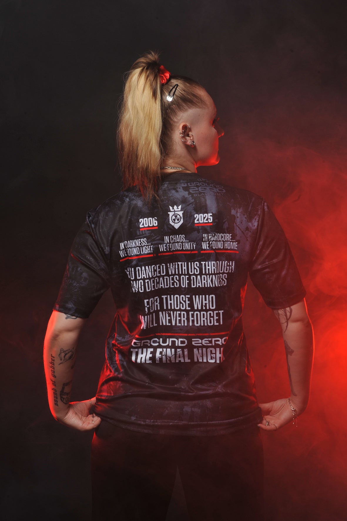 Ground Zero slogan soccershirt The Final Night | black - grey