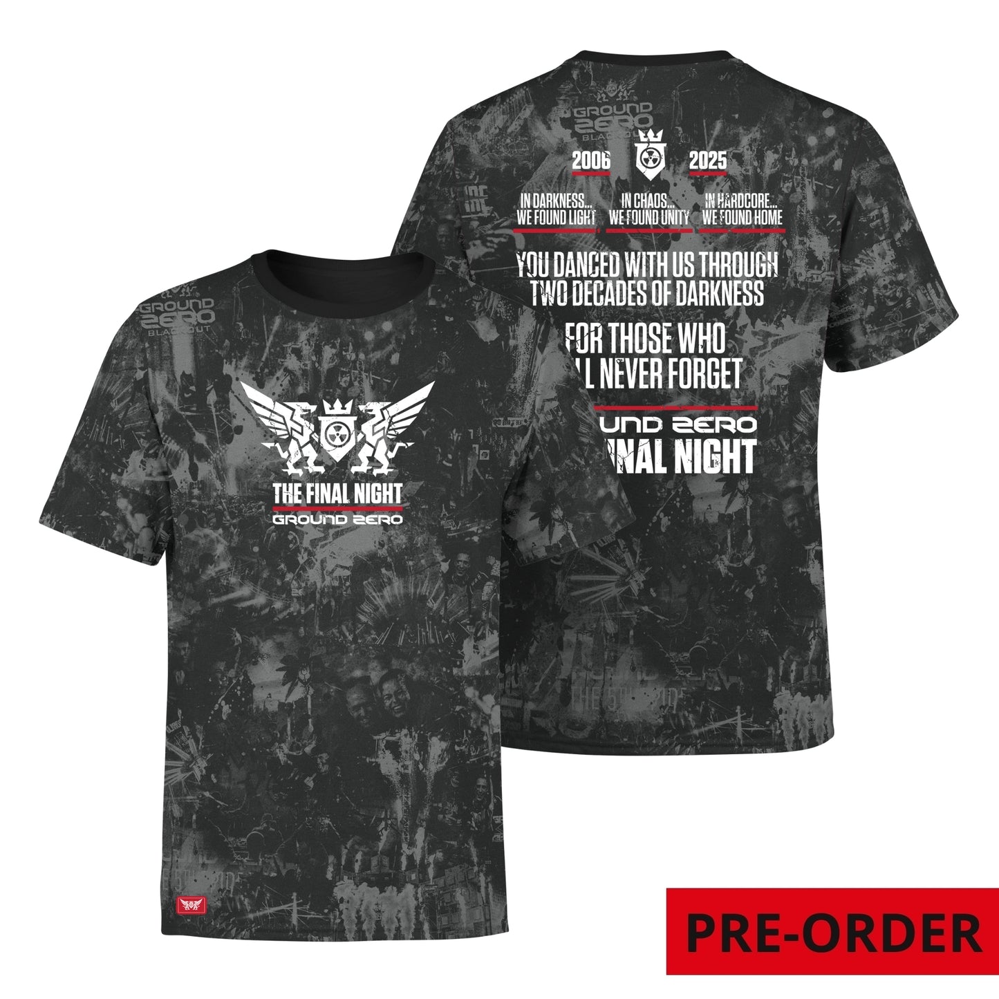 Ground Zero slogan soccershirt The Final Night | black - grey