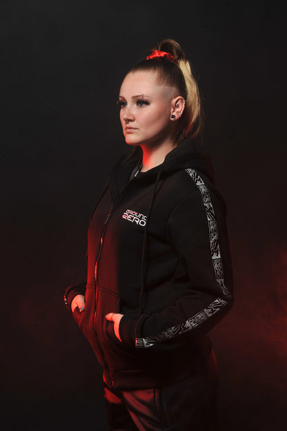 GROUND ZERO HOODED ZIP BASIC BLACK