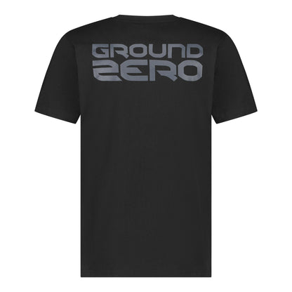 GROUND ZERO T-SHIRT BLACK GREY LOGO