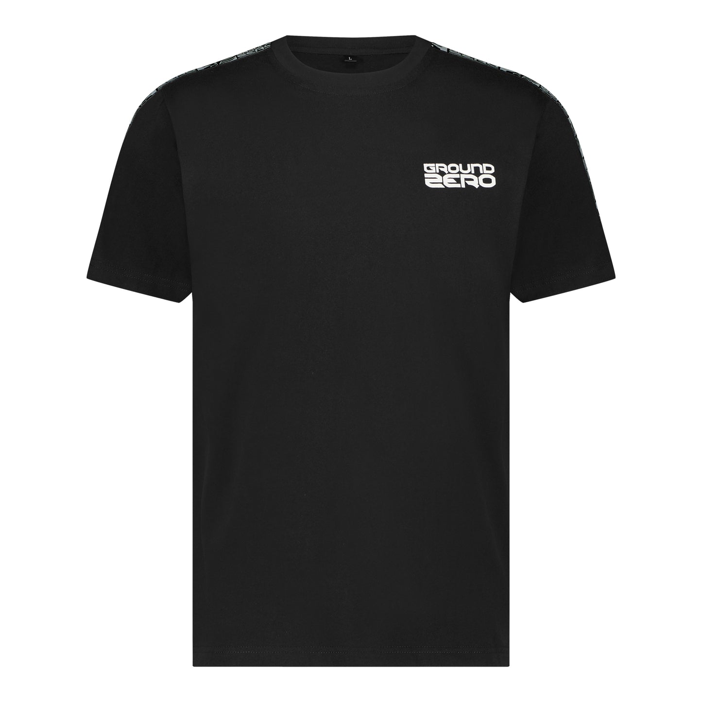 GROUND ZERO T-SHIRT KLEIN LOGO ZWART