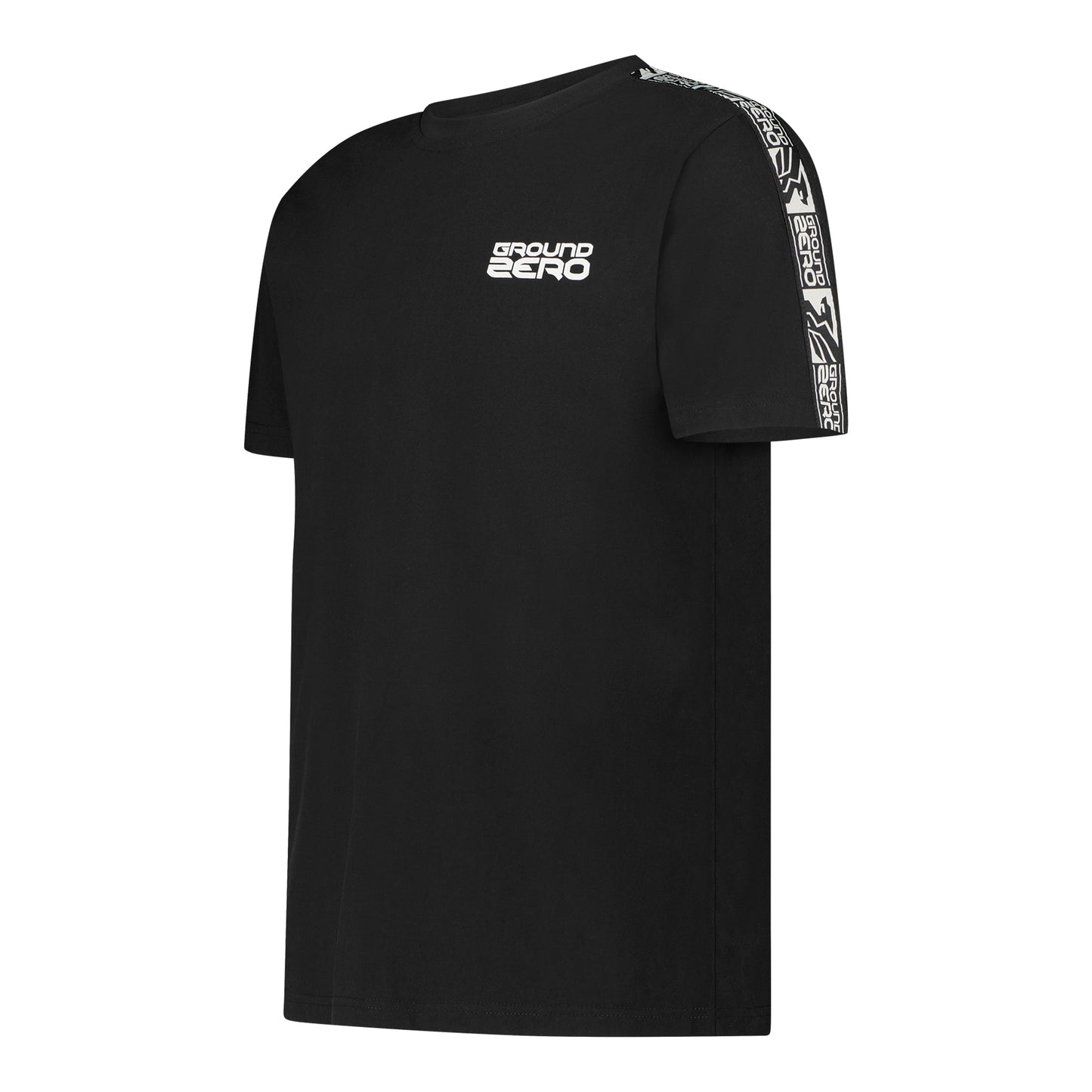 GROUND ZERO T-SHIRT KLEIN LOGO ZWART