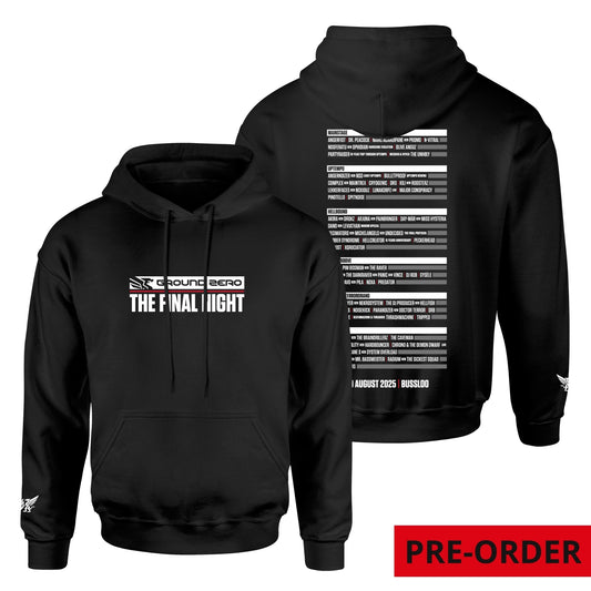Ground Zero line-up hoodie The Final Night | black