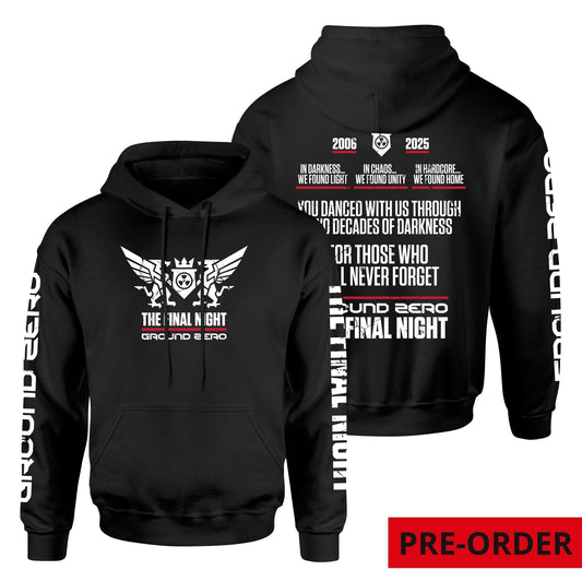 Ground Zero slogan hoodie The Final Night | black