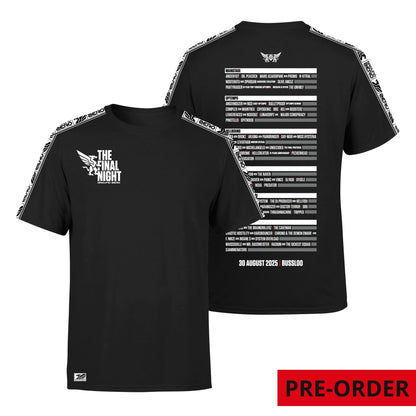 Ground Zero line-up t-shirt with taping The Final Night | black