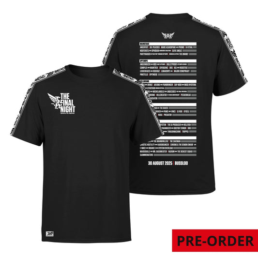 Ground Zero line-up t-shirt with taping The Final Night | black
