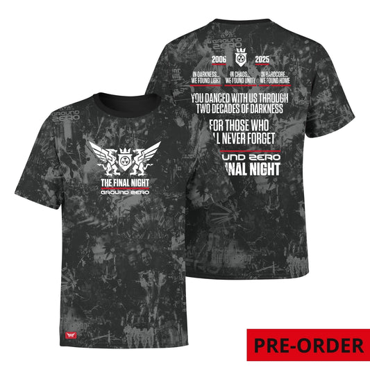 Ground Zero slogan soccershirt The Final Night | black - grey