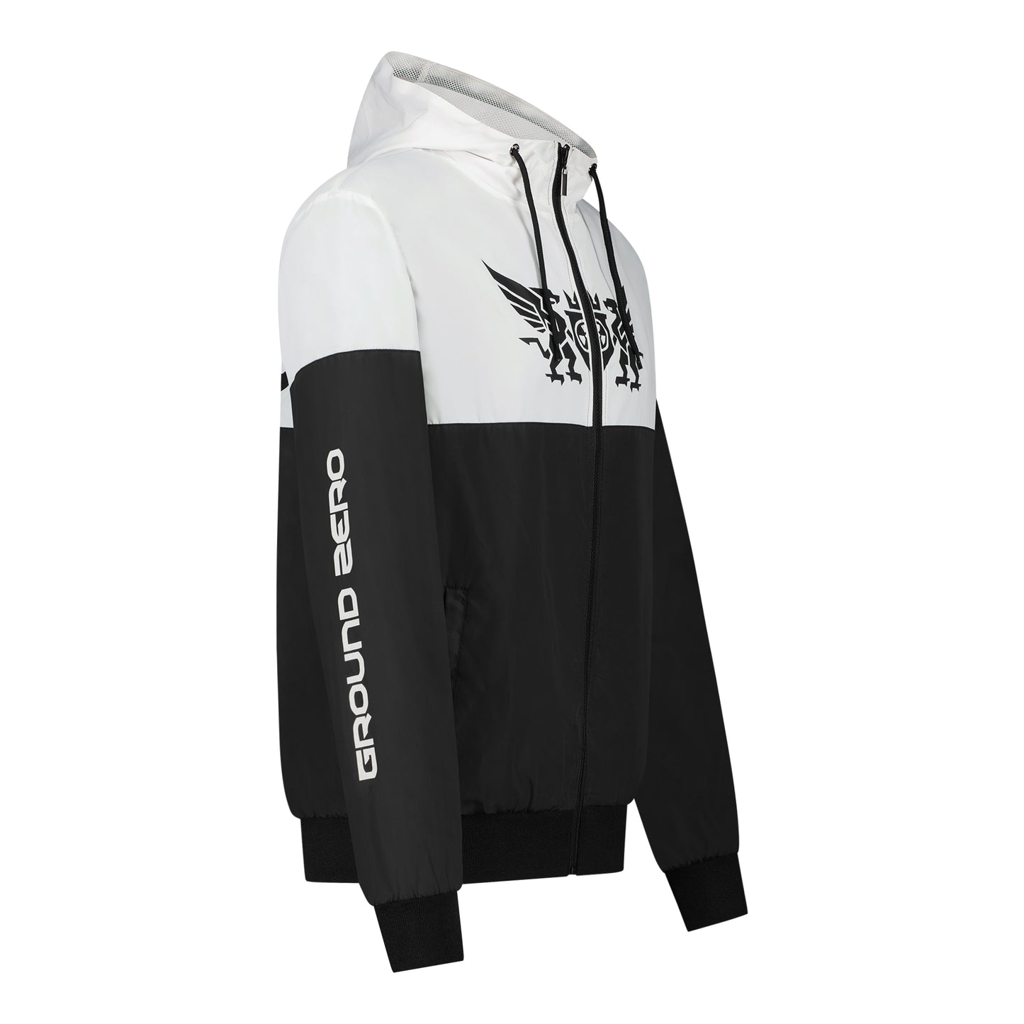 GROUND ZERO WINDBREAKER ZWART/WIT 