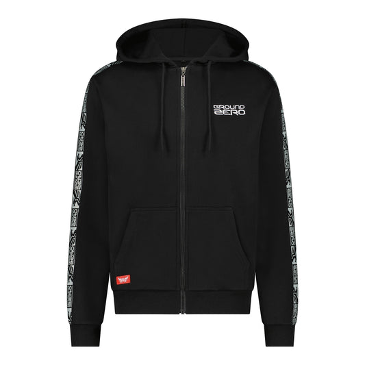 GROUND ZERO HOODED ZIP BASIC BLACK