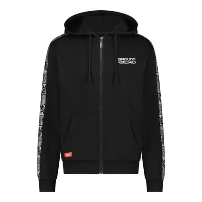 GROUND ZERO HOODED ZIP BASIC BLACK