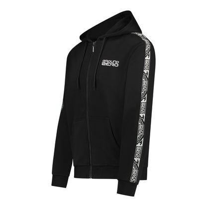 GROUND ZERO HOODED ZIP BASIC BLACK