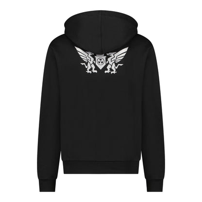 GROUND ZERO HOODED ZIP BASIC BLACK